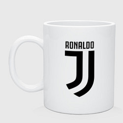 Кружка керамическая Ronaldo CR7, цвет: белый