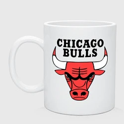 Кружка керамическая Chicago Bulls, цвет: белый