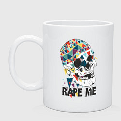 Кружка керамическая Rape me, цвет: белый