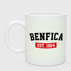 Кружка керамическая FC Benfica Est. 1904, цвет: фосфор