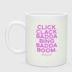 Кружка керамическая Click Clack Black Pink, цвет: фосфор