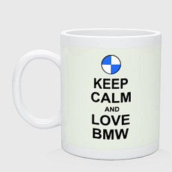 Кружка керамическая Keep Calm & Love Bmw, цвет: фосфор