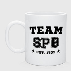 Кружка керамическая Team SPB est. 1703, цвет: белый