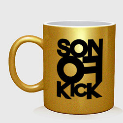 Кружка керамическая Son of Kick, цвет: золотой