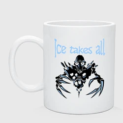 Кружка керамическая Ice Takes All, цвет: белый