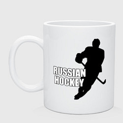 Кружка керамическая Russian Red Hockey, цвет: белый