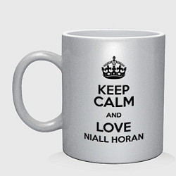 Кружка керамическая Keep Calm & Love Niall Horan, цвет: серебряный