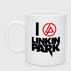 Кружка керамическая I love Linkin Park, цвет: белый