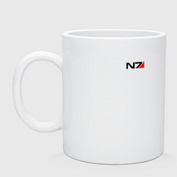 Кружка керамическая Mass Effect N7, цвет: белый
