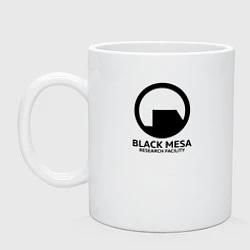 Кружка керамическая Black Mesa: Research Facility, цвет: белый