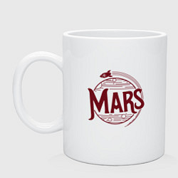 Кружка керамическая Mars, цвет: белый