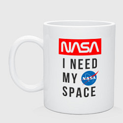 Кружка керамическая Nasa i need my space, цвет: белый