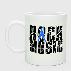 Кружка керамическая Rock music, цвет: фосфор