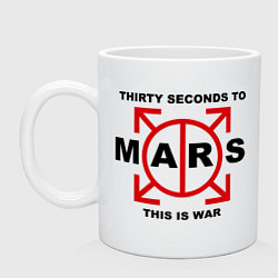 Кружка керамическая 30 STM: This is war, цвет: белый