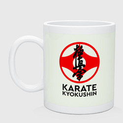 Кружка керамическая Karate Kyokushin, цвет: фосфор