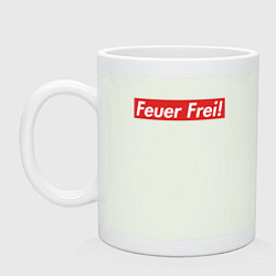 Кружка керамическая Feuer Frei!, цвет: фосфор