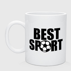 Кружка керамическая Football: Best sport, цвет: белый