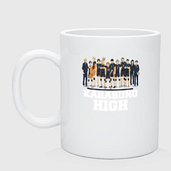 Кружка керамическая Karasuno HIGH, цвет: белый