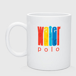 Кружка керамическая Water polo, цвет: белый