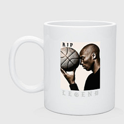 Кружка керамическая Kobe - RIP Legend, цвет: белый