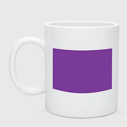 Кружка керамическая Фиолетовая волна, цвет: белый