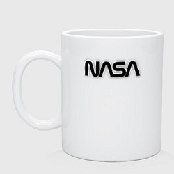 Кружка керамическая NASA, цвет: белый