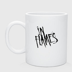 Кружка керамическая In Flames, цвет: белый
