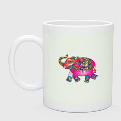 Кружка керамическая Слон, цвет: фосфор