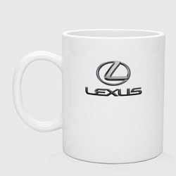 Кружка керамическая LEXUS, цвет: белый