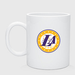 Кружка керамическая LA Lakers, цвет: белый