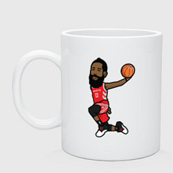 Кружка керамическая James Harden, цвет: белый