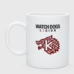 Кружка керамическая Преступность Watch Dogs Legion, цвет: белый
