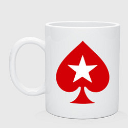 Кружка керамическая Покер Пики Poker Stars, цвет: белый