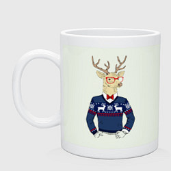 Кружка керамическая Hipster Deer, цвет: фосфор