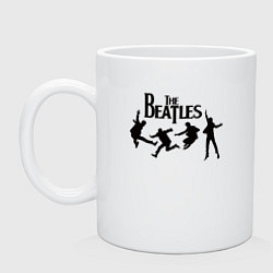 Кружка керамическая The Beatles, цвет: белый