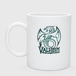 Кружка керамическая Valheim Dragon, цвет: белый