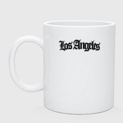 Кружка керамическая Los Angeles, цвет: белый
