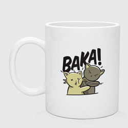 Кружка керамическая Baka!, цвет: белый