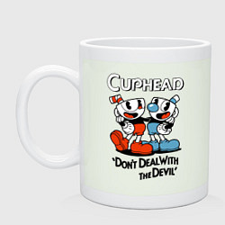 Кружка керамическая Cuphead, Dont deal with devil, цвет: фосфор