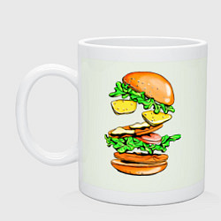 Кружка керамическая King Burger, цвет: фосфор