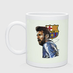 Кружка керамическая Lionel Messi Barcelona Argentina Striker, цвет: фосфор