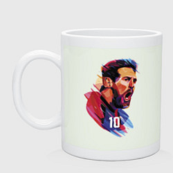 Кружка керамическая Lionel Messi Barcelona Argentina Football, цвет: фосфор