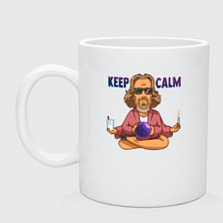 Кружка керамическая Keep Calm, цвет: белый