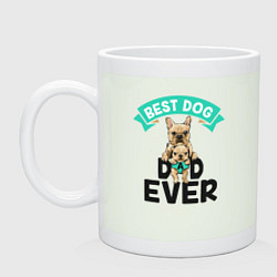 Кружка керамическая Best Dog, Dad Ever, цвет: фосфор