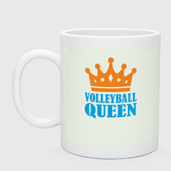 Кружка керамическая Королева Волейбола, цвет: фосфор