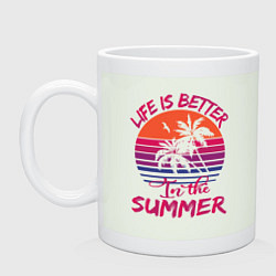 Кружка керамическая Better summer Лучшее Лето!, цвет: фосфор