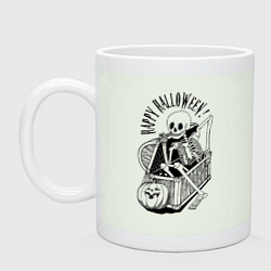Кружка керамическая The skeleton in the chest, цвет: фосфор
