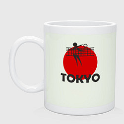 Кружка керамическая Волейбол - Токио, цвет: фосфор