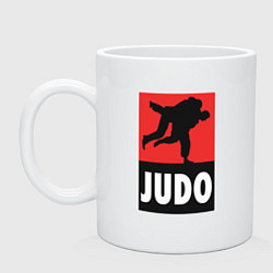 Кружка керамическая Judo, цвет: белый