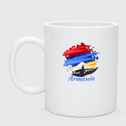 Кружка керамическая Brush Armenia, цвет: белый